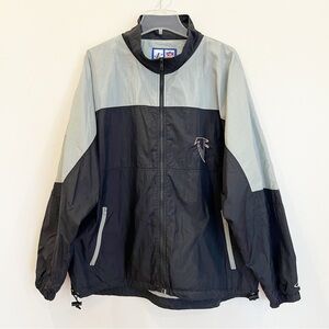 Vintage Logo Athletic Game Day Jacket Windbreaker Mens Large Atlanta Falcons NFL
